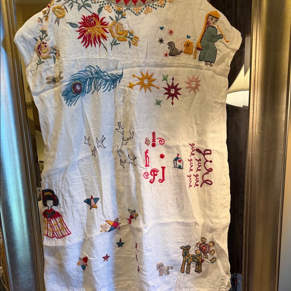 Johnny Was Dress with Detailed Unique Embroidery XL - Picture 7 of 13